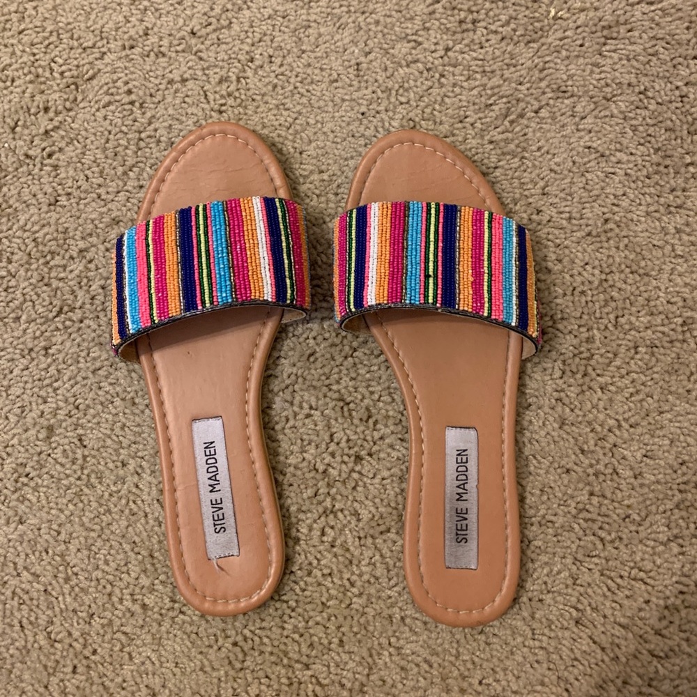 beaded steve madden sandals